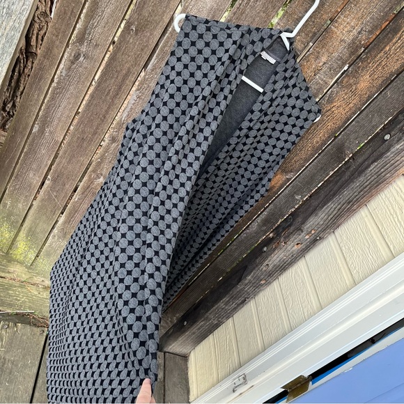 Bryn Walker Gray & Black Long Open Draped Vest Sz L - Picture 9 of 14